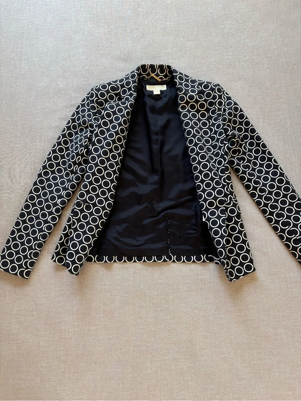 Michael Kors navy geometric work office professional tailored blazer size 0